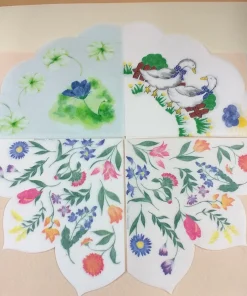 Alternative view of Fiori e papere pasquali tovaglioli per decoupage carta di riso 35 cm